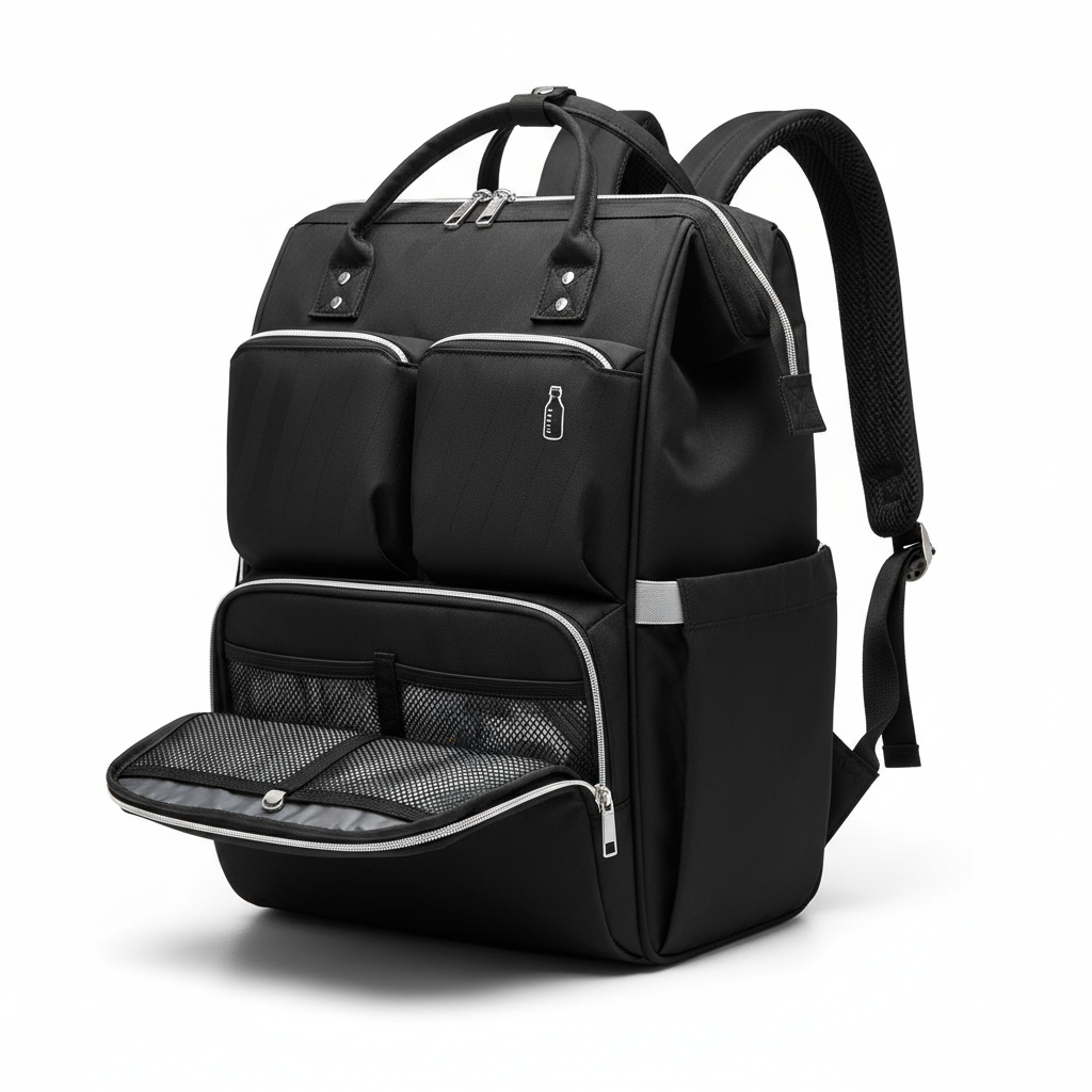 Black Baby Diaper Bag