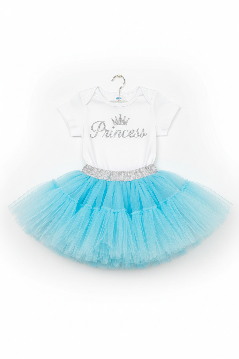 Blue Princess Tutu Skirt Set