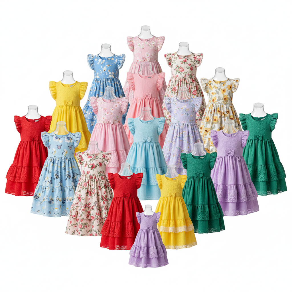 Cute Dresses 1-12 Years All Colours