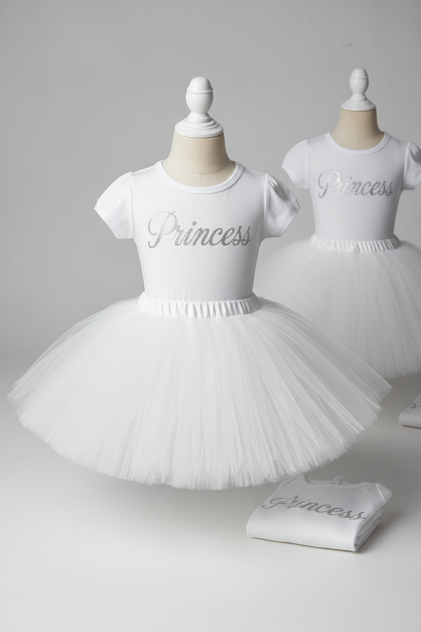 White Princess Tutu Skirt Set