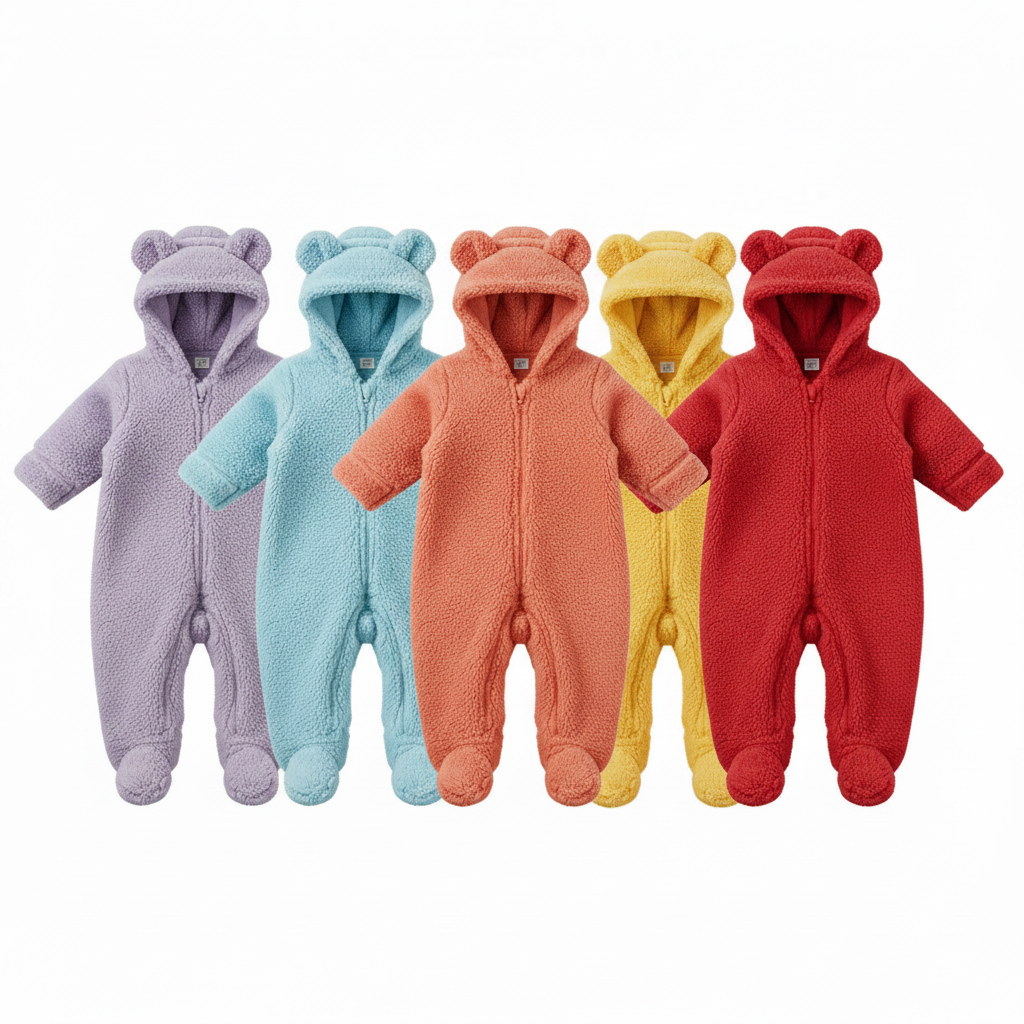 Baby winter rompers